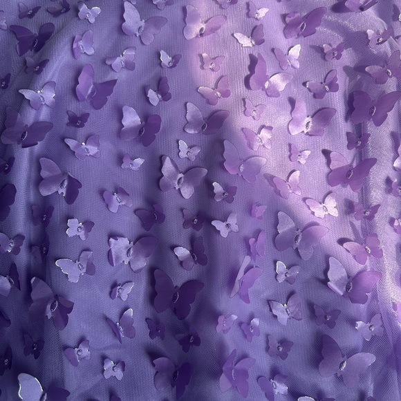 Elegant Purple Strapless Dress - Picture 3 of 10